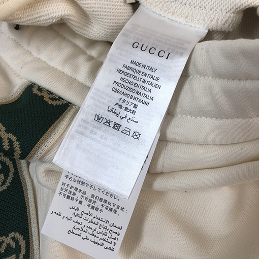 グッチ   両側リボンロゴデザインカジュアルパンツ