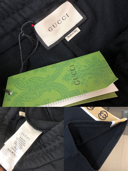 グッチ   ショーツの端のジャカード織りのステッチ