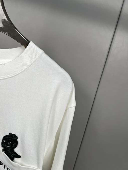 ディオールスーパーコピー 小さな恐竜の刺繍半袖Tシャツ