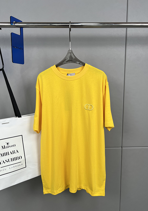 ディオール CD刺繍コットンカジュアル半袖Tシャツ