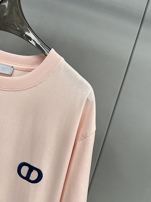 ディオール CD刺繍コットンカジュアル半袖Tシャツ
