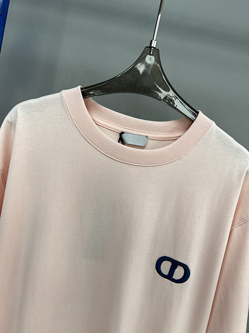 ディオール CD刺繍コットンカジュアル半袖Tシャツ