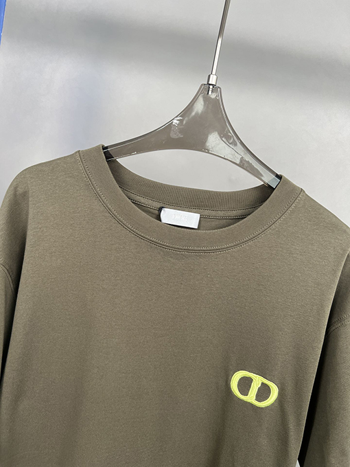 ディオール CD刺繍コットンカジュアル半袖Tシャツ