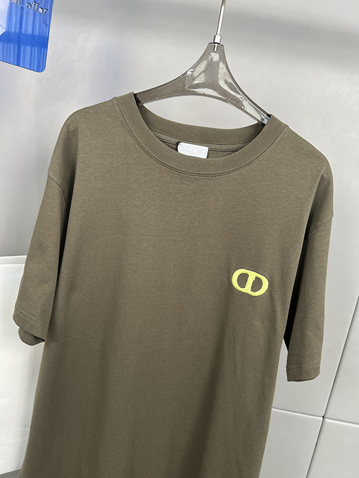 ディオール CD刺繍コットンカジュアル半袖Tシャツ