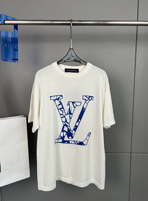 ルイヴィトン コットンニット半袖Tシャツ