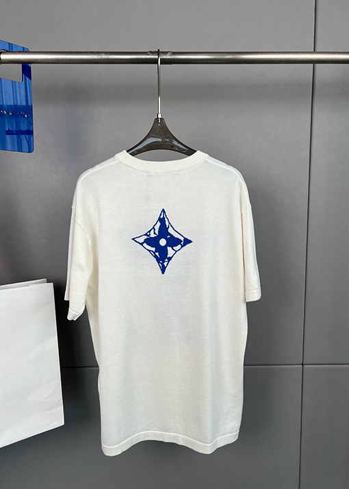 ルイヴィトン コットンニット半袖Tシャツ