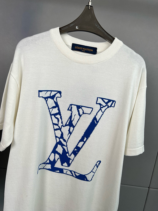 ルイヴィトン コットンニット半袖Tシャツ