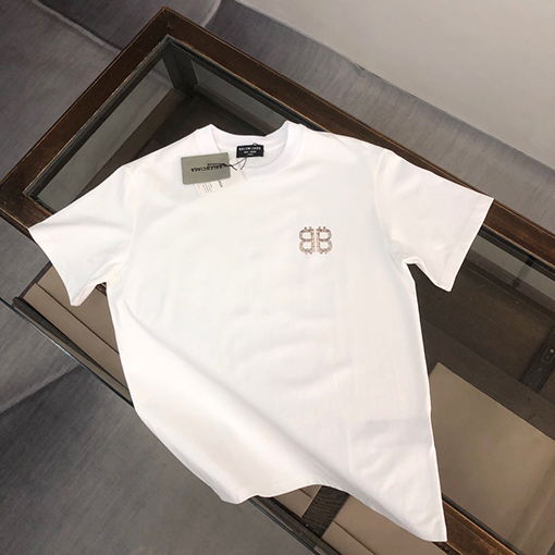 バレンシアガコピー   プリントロゴ半袖Tシャツ