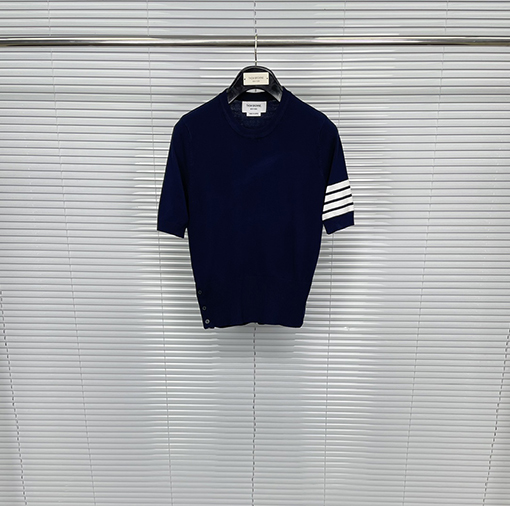 トムブラウン レディース クラシック 4バー ラウンド 半袖Tシャツ