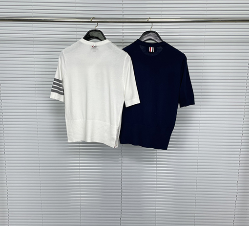 トムブラウン レディース クラシック 4バー ラウンド 半袖Tシャツ