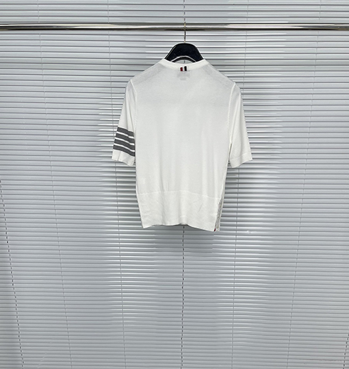 トムブラウン レディース クラシック 4バー ラウンド 半袖Tシャツ