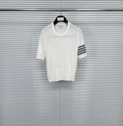 トムブラウン レディース クラシック 4バー ラウンド 半袖Tシャツ