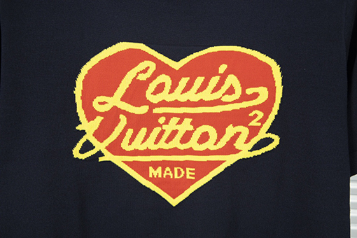 ルイヴィトン 春の新しい愛のハートニット半袖Tシャツ