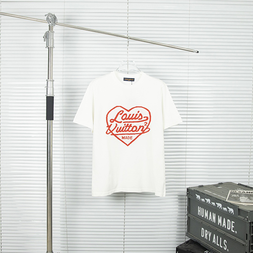 ルイヴィトン 春の新しい愛のハートニット半袖Tシャツ