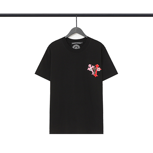 クロムハーツ    パッチワーククロスサンスクリットプリント半袖Tシャツ