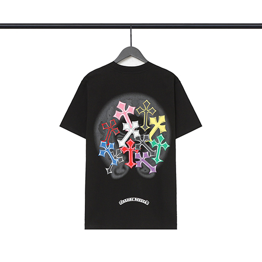 クロムハーツ    パッチワーククロスサンスクリットプリント半袖Tシャツ