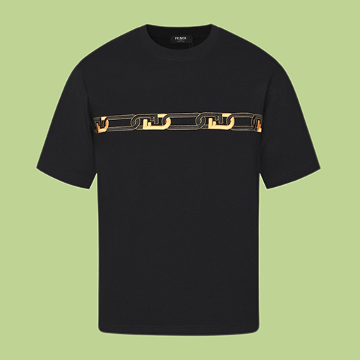 フェンディコピー 前ロゴ半袖Tシャツ