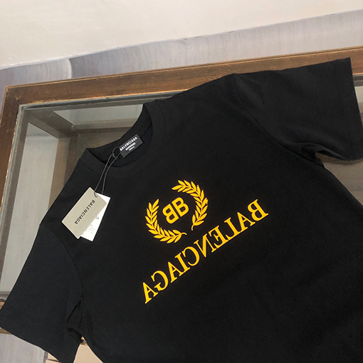 バレンシアガ   プリントロゴデザインカップル半袖Tシャツ