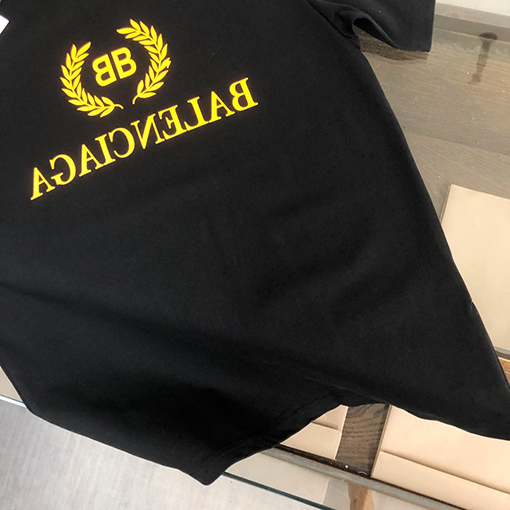 バレンシアガ   プリントロゴデザインカップル半袖Tシャツ