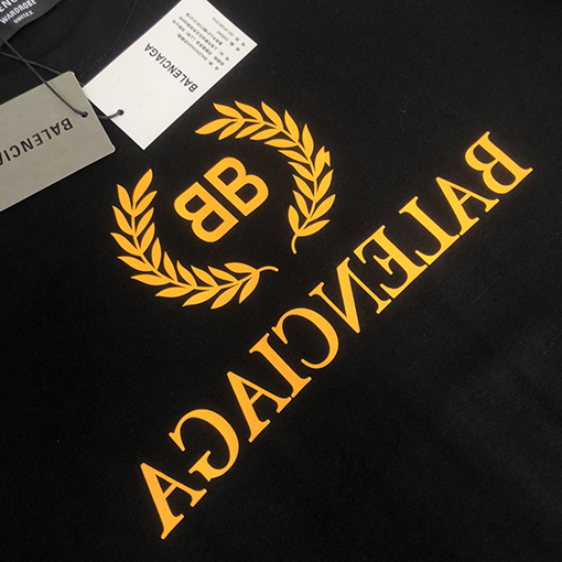バレンシアガ   プリントロゴデザインカップル半袖Tシャツ