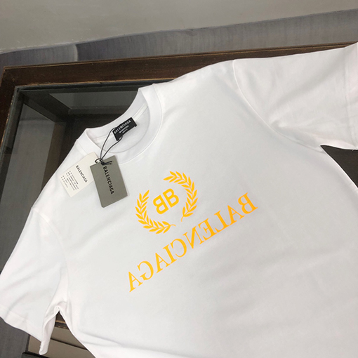 バレンシアガ   プリントロゴデザインカップル半袖Tシャツ