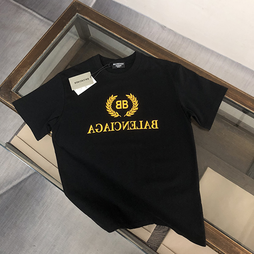 バレンシアガ   プリントロゴデザインカップル半袖Tシャツ