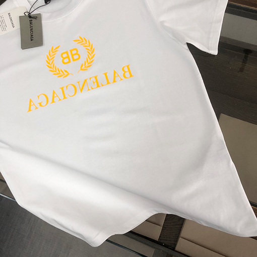 バレンシアガ   プリントロゴデザインカップル半袖Tシャツ