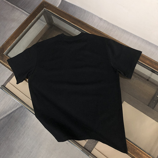 ロエベスーパーコピー トッププリントクラフトパターンコントラストロゴ半袖Tシャツ