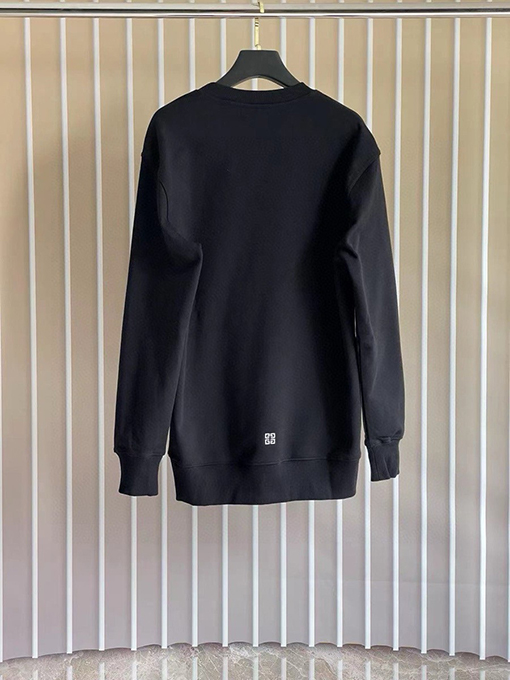 ジバンシイ   立体ファッション刺繍ロゴクルーネックパーカー