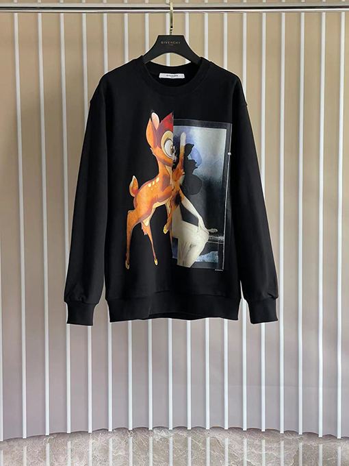 ジバンシイスーパーコピー バンビ鹿のクルーネックパーカー