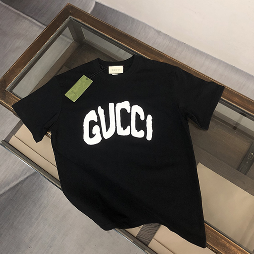 グッチ  プリントロゴ半袖Tシャツ