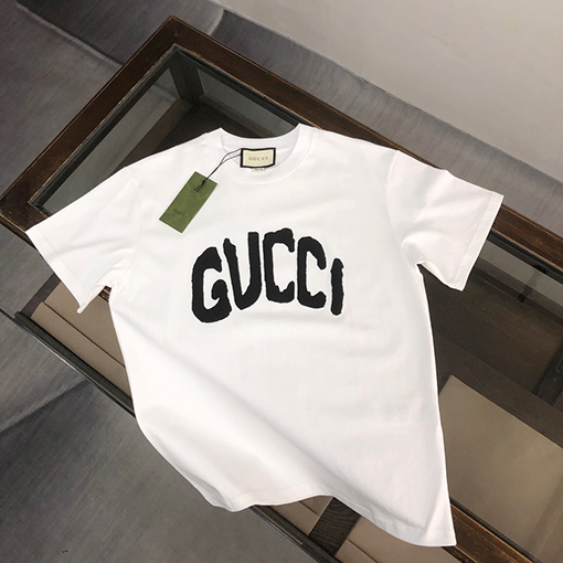グッチ  プリントロゴ半袖Tシャツ
