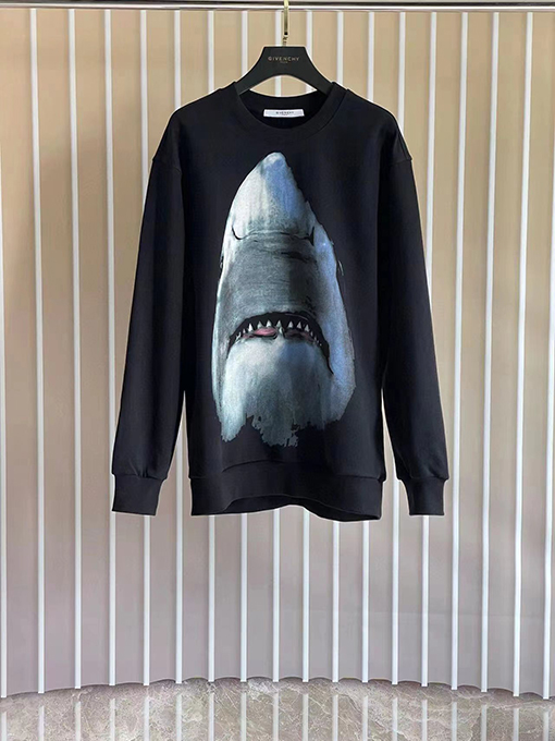 ジバンシイ ファッションシャーククルーネックパーカー