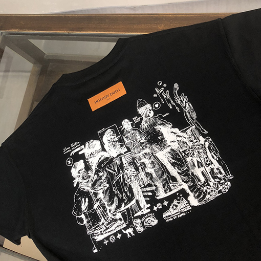 ルイヴィトン   新要素プリント半袖Tシャツ