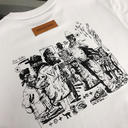 ルイヴィトン   新要素プリント半袖Tシャツ