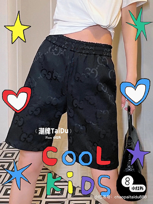 グッチコピー ジャカード生地のショートパンツ