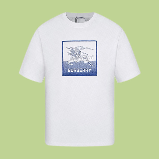 バーバリー 水墨戦針刺繍半袖tシャツ