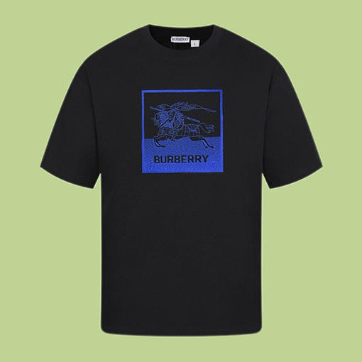バーバリー 水墨戦針刺繍半袖tシャツ