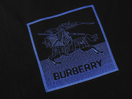 バーバリー 水墨戦針刺繍半袖tシャツ