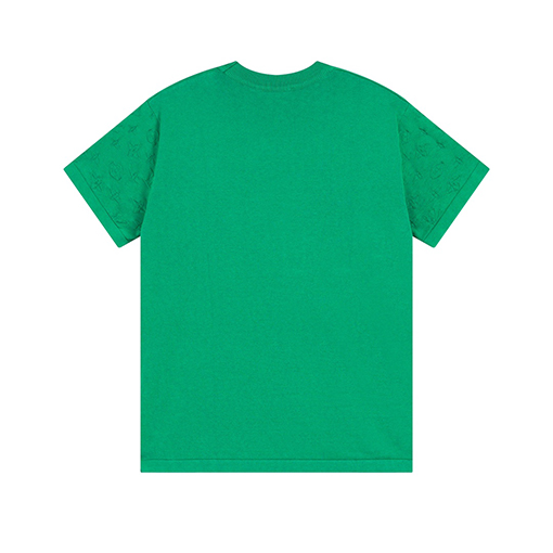ルイヴィトン   アームジャカードスリーブニット半袖Tシャツ
