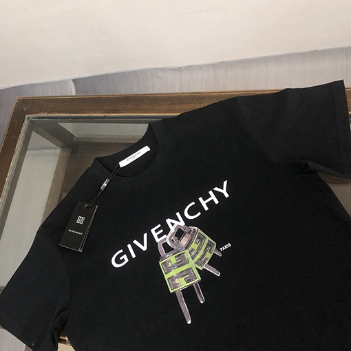 ジバンシイコピー の新しい プリントデザインカップル半袖Tシャツ