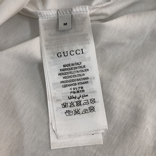 グッチスーパーコピー   トッププリントクラフトパターンロゴ半袖Tシャツ