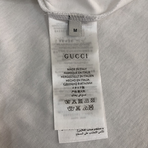 グッチ   プリント アルファベットパターンロゴ半袖Tシャツ