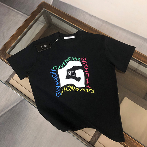 ジバンシイコピー   新しい要素パターンプリントカップル半袖Tシャツ