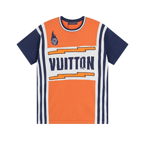 ルイヴィトン 新しい炎のニット半袖Tシャツ