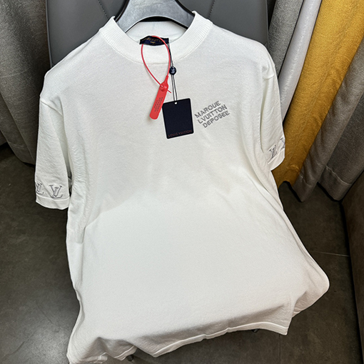 ルイヴィトン アルファベットサラウンド袖口半袖Tシャツ