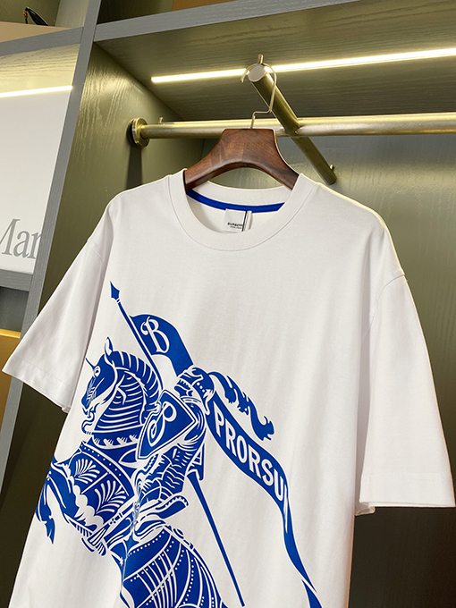バーバリーコピー 馬術騎士ロゴコットン半袖Tシャツ