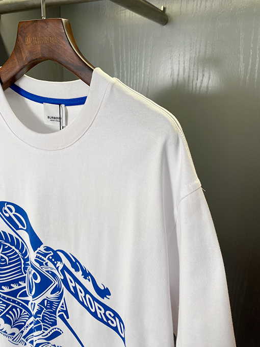 バーバリーコピー 馬術騎士ロゴコットン半袖Tシャツ
