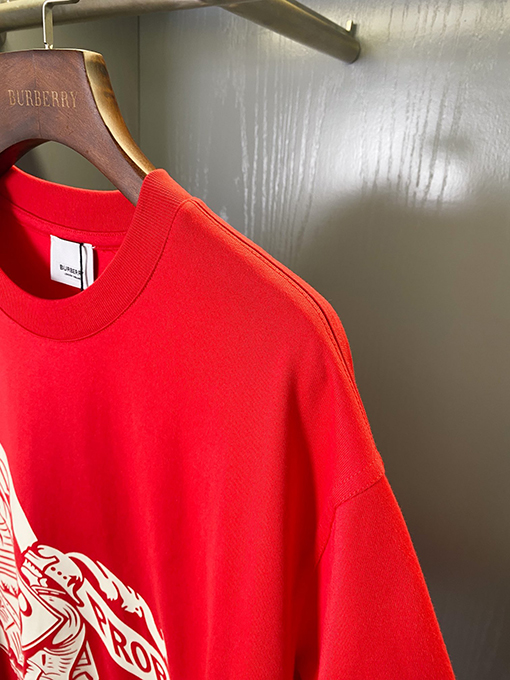 バーバリーコピー 馬術騎士ロゴコットン半袖Tシャツ