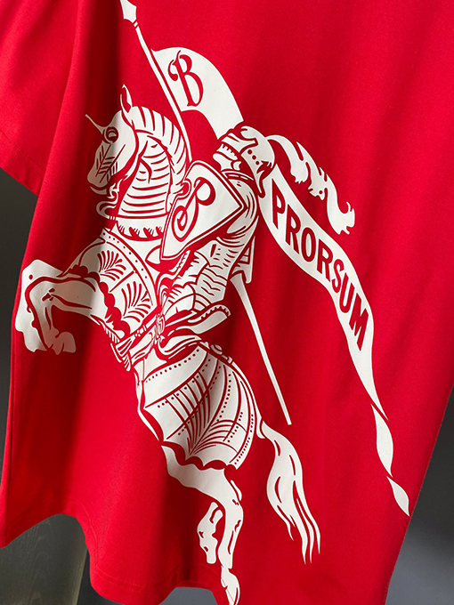 バーバリーコピー 馬術騎士ロゴコットン半袖Tシャツ